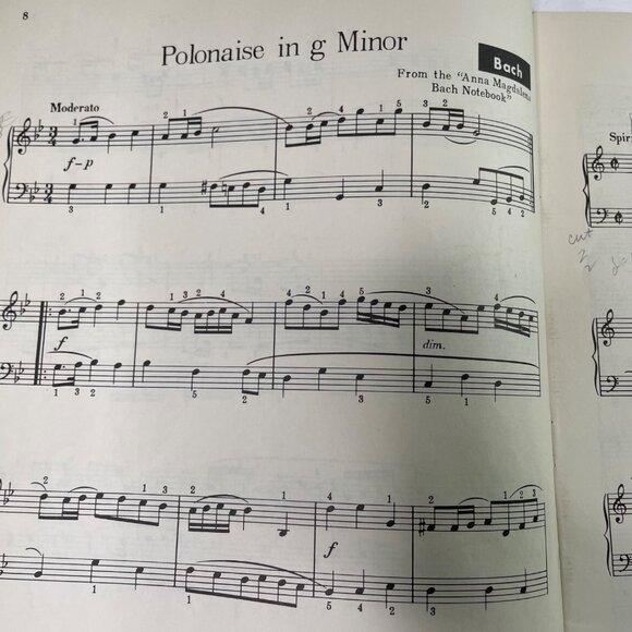 Piano Literature Sheet Music Volume Two Jane Smisor Bastien 1966 Vintage u - Picture 9 of 10